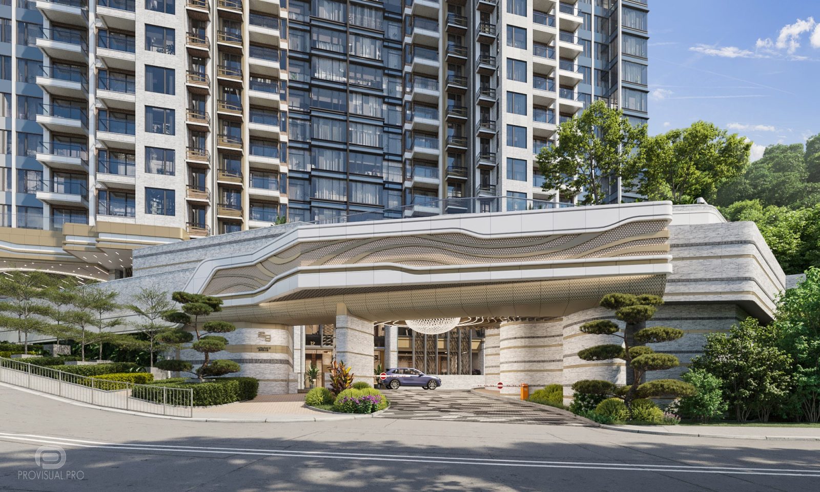 Professional exterior rendering service for modern residential building