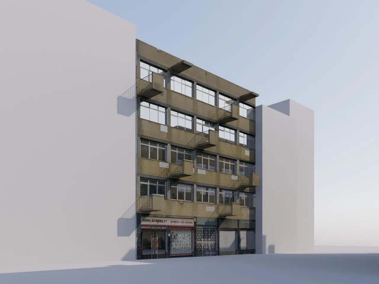 Render Low poly building