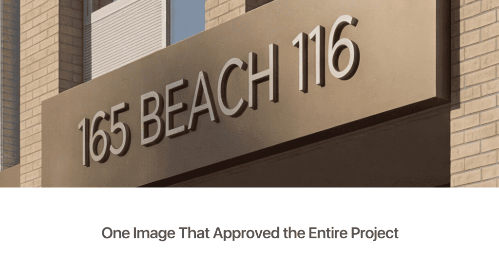 Exterior 3D rendering services for multi-family residential building in Queens