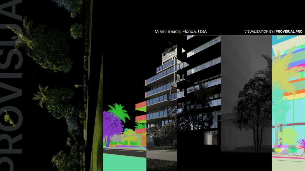 Corona Renderer material passes and ambient occlusion Miami Beach